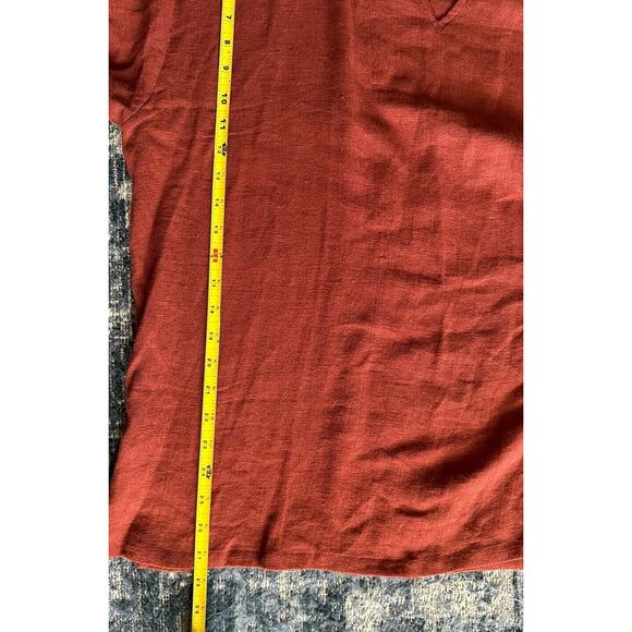 Island Importer Vino Linen Blend Lanai Shirt Boho Beachy Lagenlook Tunic Large - Picture 4 of 7